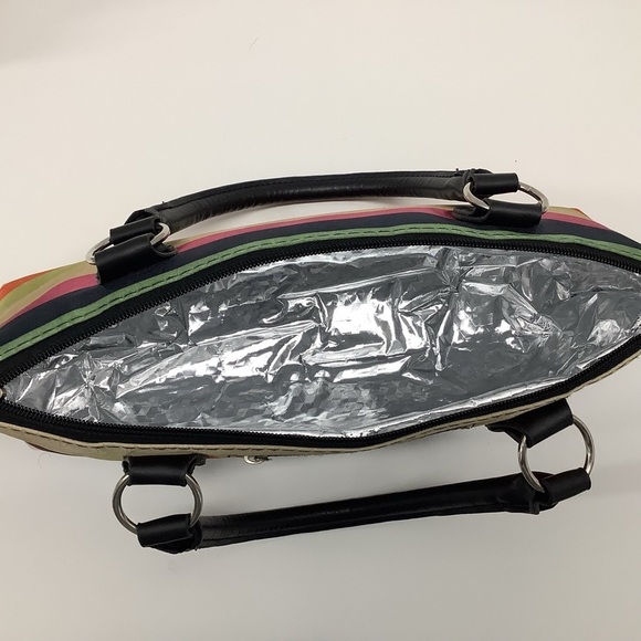 Primeware Wine Clutch Bag with Wine Opener Multicolored Stripes (Preowned) - Picture 4 of 4